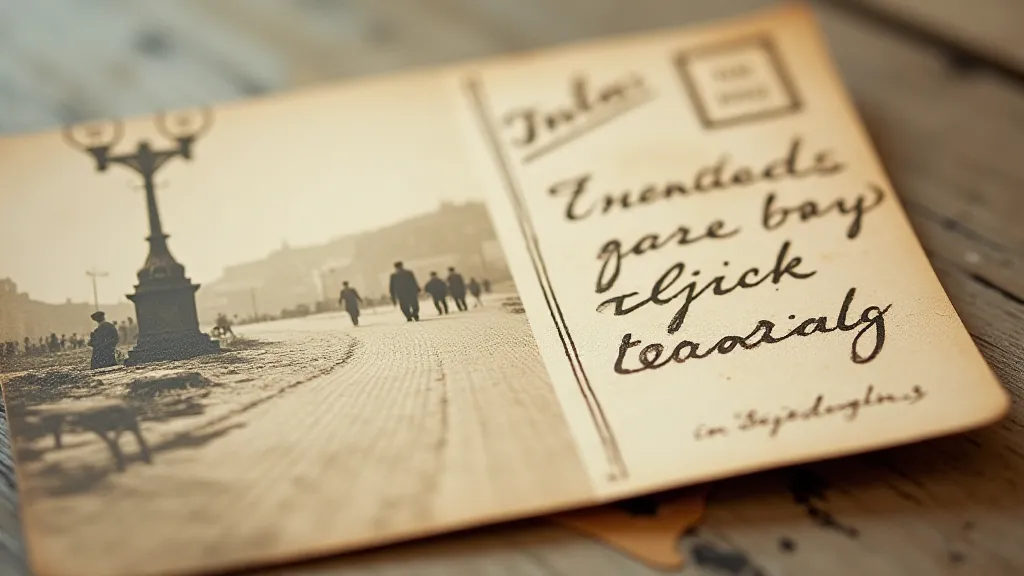 Vintage postcard with handwritten verse