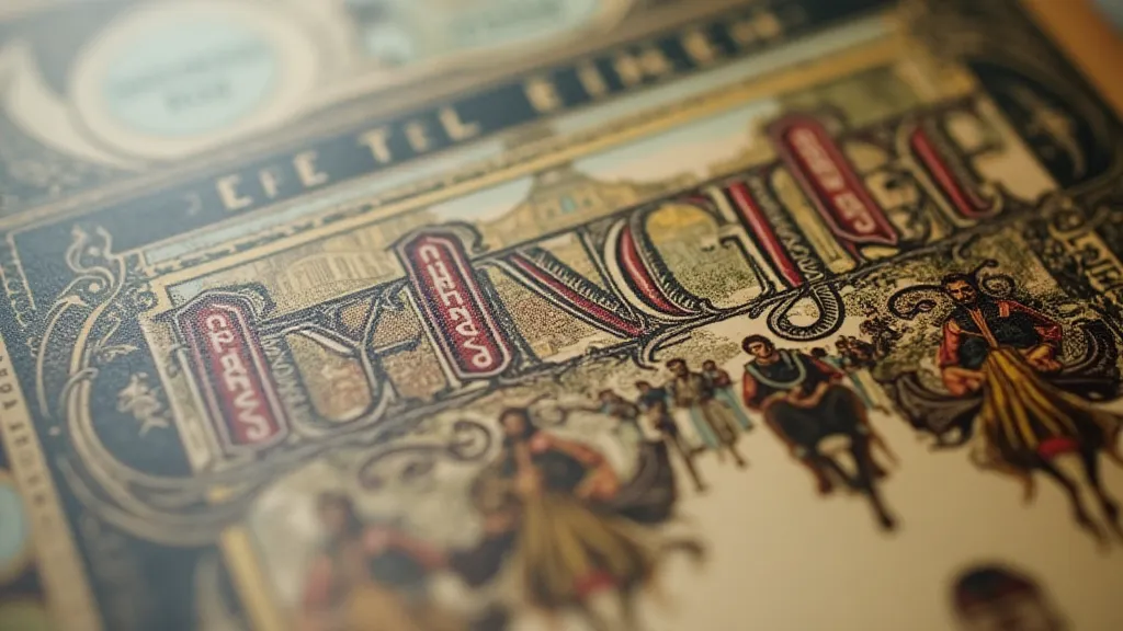 Vintage postcard with ornate typography