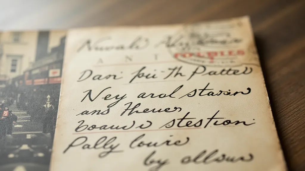 Victorian postcard with formal greeting